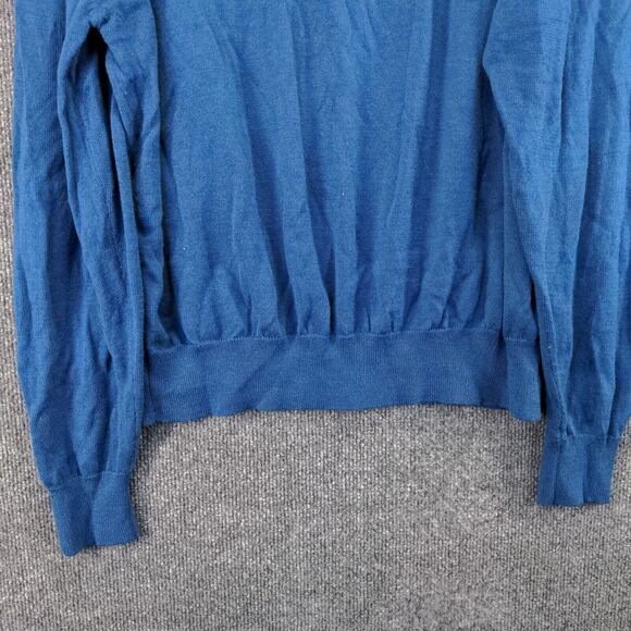 Fairway & Greene Merino Wool Sweater Mens Size M Blue Wolf Run Golf Course - Picture 8 of 13